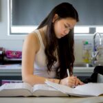 Student writing schedule for stress management