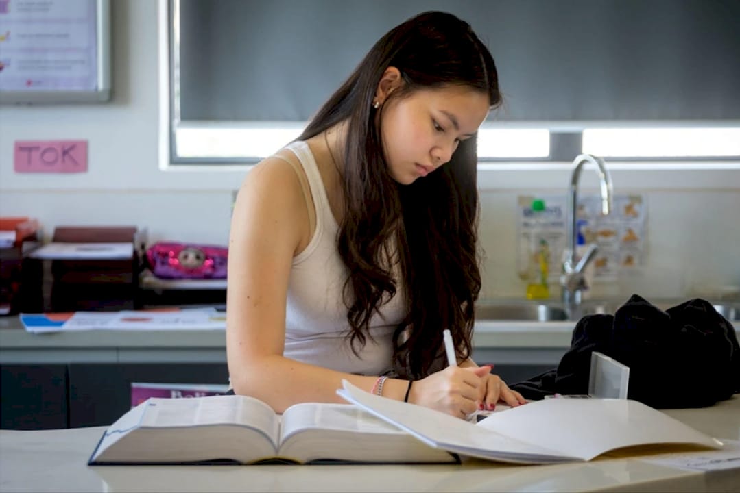 Student writing schedule for stress management